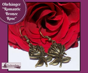 Ohrhänger "Romantic Bronze Rose"